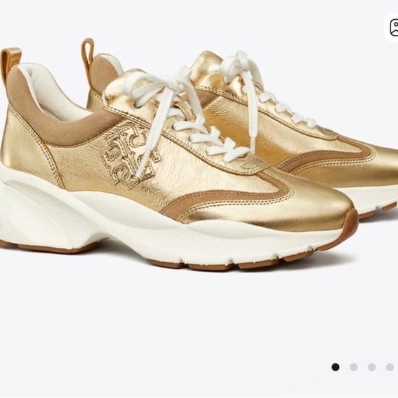 Tory Burch Shoes - Tory Burch Gold Women's Sneakers